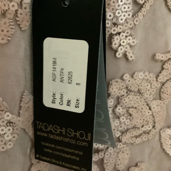 NWT Tadashi Shoji Blush Antique Pink Lace Cocktail Dress SIZE 8 - Picture 16 of 16